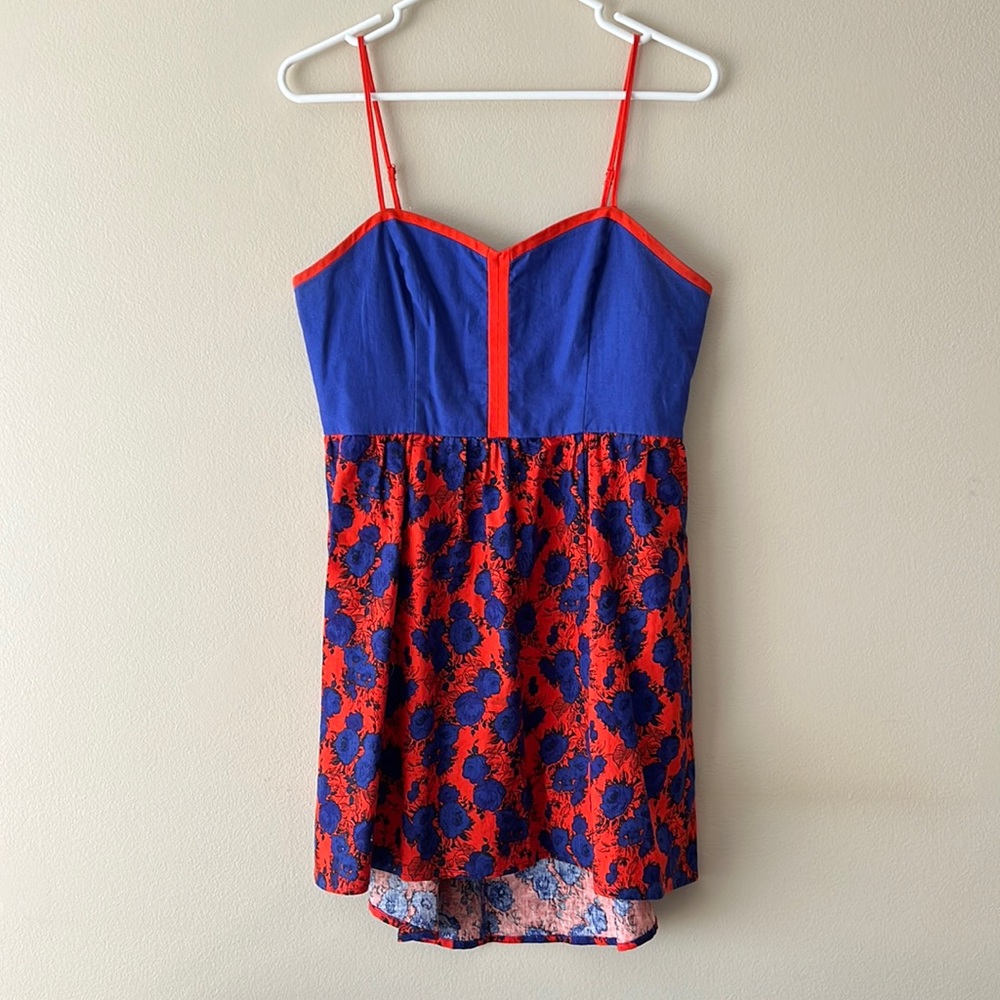 Cope Linen Blend Summer Floral Mini Dress